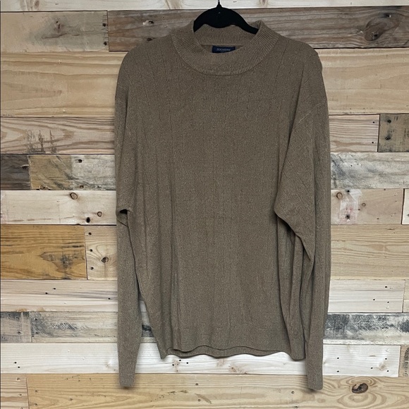 Dockers size XXL Brown Super Soft Ribbed Stretchy Mock-neck Sweater
